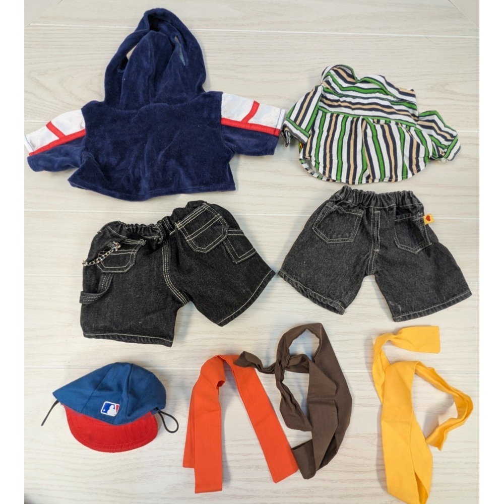 Build a bear workshop clothes jeans hoodie button shirt‎ karate belts hat - Picture 2 of 10